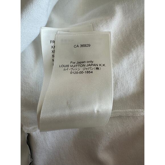 Louis Vuitton White & Green Vuitton Intarsia T-Shirt - Picture 8 of 8